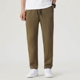 thumbnail image 5 of Diufon Men's Straight Leg Casual Pants Drawstring Waist Lightweight Breathable Athletic Trousers with Pockets, 5 of 7