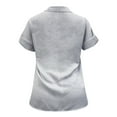 thumbnail image 4 of TYGHBN Women's Solid Color Linen Short Sleeve Casual Loose Shirt Woman Tee Shirt T Shirt Women Medium Women Shirt Set Shirt for Women Womens Athletic Tee Shirts Athletic Tops for Women Long Sleeve, 4 of 5