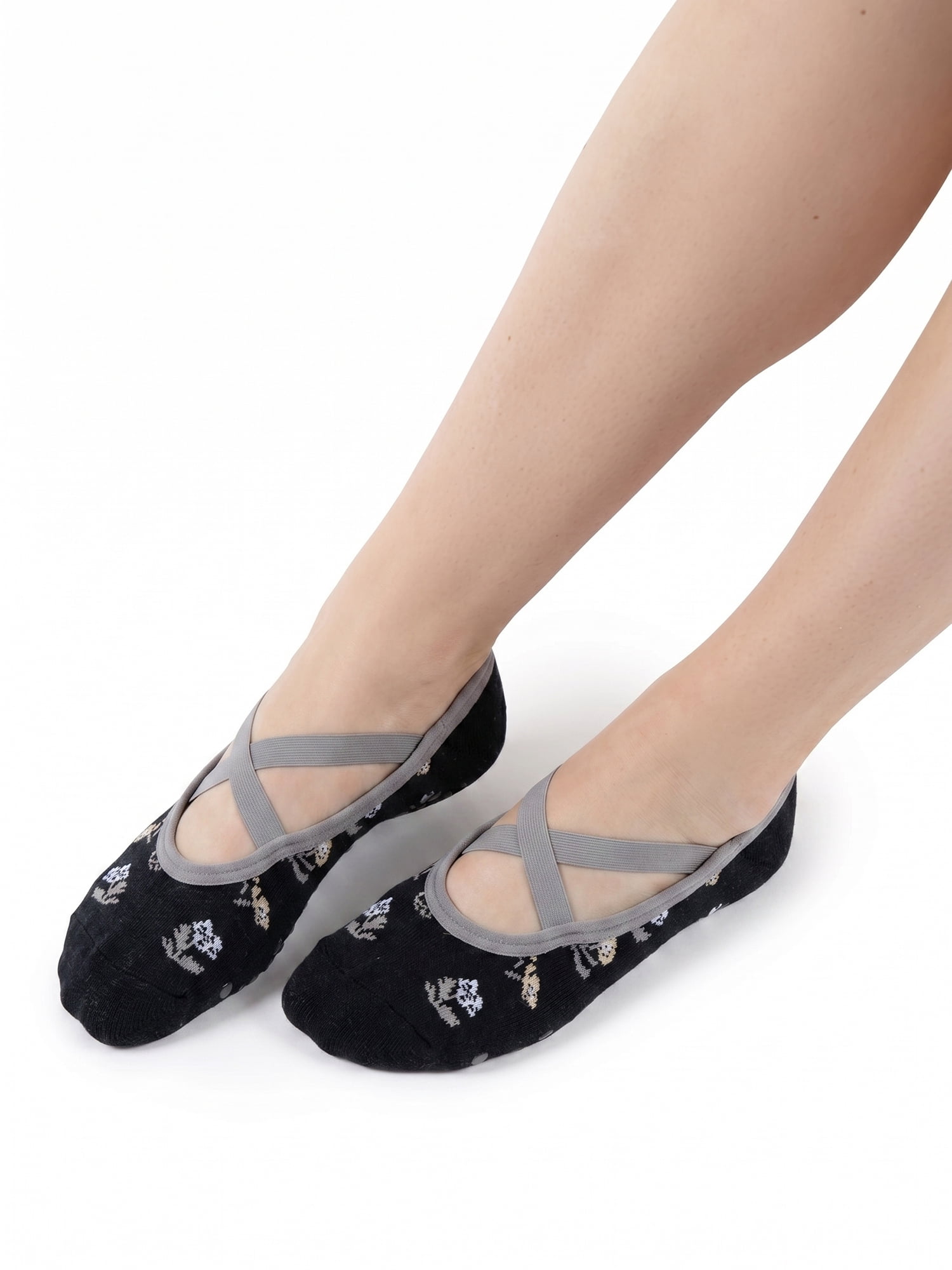 MUK LUKS Women's Pilates Ballerina Cotton Low-Cut Socks, 3-Pack, Shoe Sizes 6-10