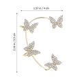 thumbnail image 2 of 1 Paire Papillons Boucle d'Oreille Zircone Sans Piercing Boucles d'Oreilles Mode, 2 of 8