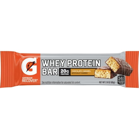 - Gatorade Recover Chocolate Caramel Whey Protein Bar 12-2.8 oz. Bars