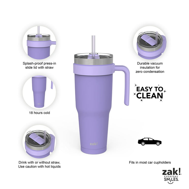 Zak! Designs Waverly Tumbler with Handle - Ebony - Shop Cups & Tumblers at  H-E-B