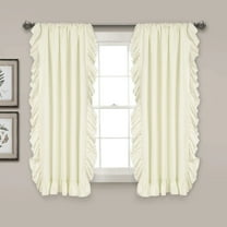Reyna Window Curtain Panels Ivory 54X63 Set