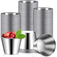 thumbnail image 1 of 100 Pcs 1.5oz Tasses à Sauce en Acier Inoxydable Tasses à Trempette Récipient à Sauce à Condiments Mentaux Bols à Trempette Ronds Ramequins à Condiments pour Plat Beurre Cuisine Restaurant Service Fête Dîner Cuisine, 1 of 7