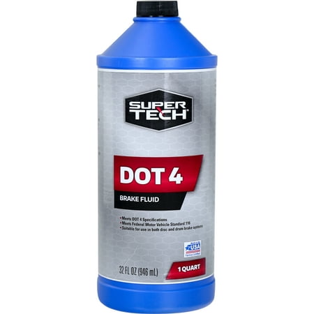 Super Tech Dot 4 Motor Vehicle Brake Fluid, 32 fl oz