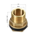 thumbnail image 2 of Uxcell G3/4 Female G1 Male Pipe Fitting Brass Bulkhead Fitting with Silicone Gasket, 2 of 6