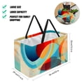 thumbnail image 2 of Geometric Cube Large Capacity Reinforced Oxford Cloth Storage Bin - Reusable, Foldable Picnic Baskets, Decorative Box, and Tote Bag, 2 of 7
