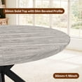 thumbnail image 4 of Hawsaiy 47" Round Dining Table for 4-6, Modern Farmhouse Kitchen Table with Metal Legs, Wood Circle Dinner Table for Kitchen & Dining Room, Gray, 4 of 8