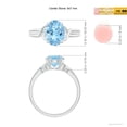 thumbnail image 5 of ANGARA Natural Classic Oval 1.5 ct Aquamarine Criss-Cross Cocktail Ring in 14K White Gold for Women (Size-9x7mm) | March Birthstone, Anniversary, Jewelry Gift for Women | Natural Aquamarine Ring, 5 of 10