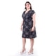 thumbnail image 2 of Vestido flores cintura smock Roman Fashion /Tallas Extras, 8867X-12 (Negro flor) negro 42, 2 of 5