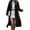 Black, variant on Women'S Winter Casual Single Button Hooded Long Coat Wool Blend Trench Style Outerwear Jacket Brown L