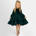 thumbnail image 5 of Girls Ruffle Princess Dress Long Sleeve Casual Dresses Party Midi Dress, 5 of 5