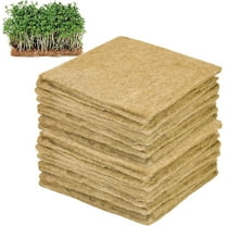 10 Pack Jute Plant Grow Mat for Microgreens,Bexikou Hydroponic Grow Pads,Hemp Fiber Mats Sprouting Pads Microgreens Growing Kit for Indoor Organic Wheatgrass Sprouts(9.84" X 9.84" )