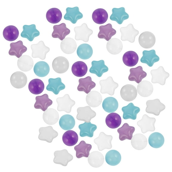 WEUVEB 100Pcs Star Shaped Ball Pit Balls for Kids Birthday Party 2.2x2.2x2.2in