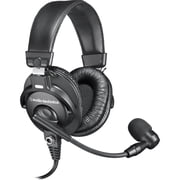 Audio-Technica BPHS1 Broadcast Stereo Headset with Dynamic Cardioid Boom Mic, Black