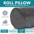 thumbnail image 3 of AllSett Health Round Cervical Neck Pillow with Washable Cover, Neck and Back Support, Grey, 3 of 4