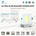 mw 4Pack 6 Inch 5CCT UltraThin LED Recessed Light with Junction Box