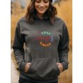 thumbnail image 2 of Positive Vibes Motivational Hoodie for Men Women, Inspirational Pullover Hooded Sweatshirt, Cozy Cotton Poly Blend, Positive Casual Outfit, 2 of 5
