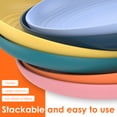 thumbnail image 3 of Evjurcn 6 Pack 8.74 Inches Deep Plastic Plates Unbreakable Dinner Plates Reusable Plastic Dinner Plates Microwave and Dishwasher Safe Dish for Party School Kitchen, 3 of 10