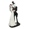 thumbnail image 3 of Day Of The Dead Wedding Skeletons Bride And Groom With Red Roses Figurine, 3 of 8