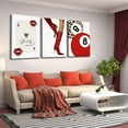 thumbnail image 3 of Red Fashion Leopard Canvas Wall Art Funky Preppy Girly Coquette Boots 8 Ball Lucky Trendy Wall Decor Pictures Ace of Hearts poster Playing Card Poker Cheetah Prints Bedroom Decoration Unframes, 3 of 6