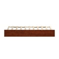 thumbnail image 3 of AFI Twin Roll Out Wood Trundle Bed Frame with Wooden Slat Supports, Walnut, 3 of 7