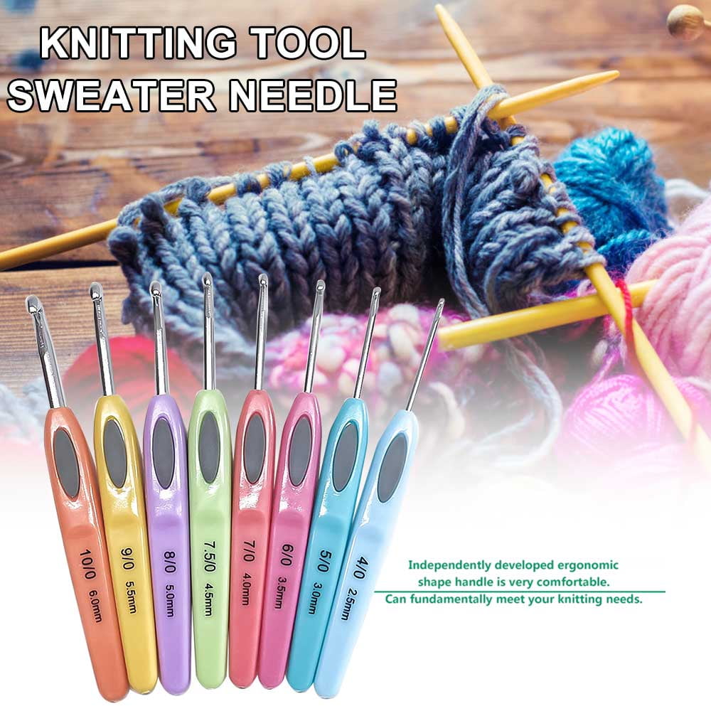 8pcs/set 2.5mm-6.0mm Crochet Hook Knitting Needles Women DIY Sewing Craft  Tools