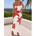 thumbnail image 4 of Vestido largo ZESICA para mujer, estampado floral, tirantes finos, 4 of 8