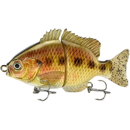 Fishing Lure Glide Bait: Bluegill Sunfish Lifelike Metal Joint Fishing Lure for Bass Trout Perch Shad 14.5cm 82g Jointed Lures Jerkbait Soft Tail Bass LureBluegill Bait