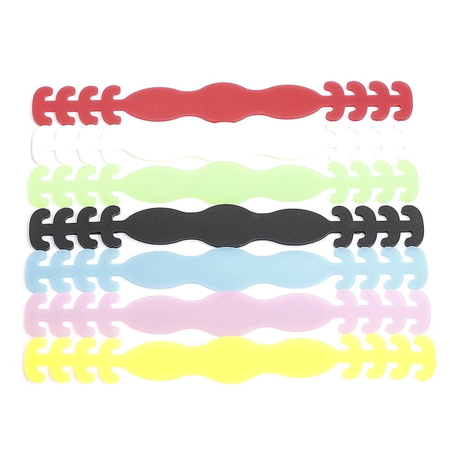 CRAFTHROU 15Pack Mask Rope for All Users Flexible and Durable Assorted Color Silicone 6.5 x 0.8 x 0.08in