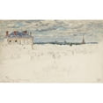 thumbnail image 3 of Frédéric Houbron 14x11 Black Modern Framed Museum Art Print Titled - Terrace of the Chateau De Saint-Cloud, Saint-Cloud, Paris and La Tour Eiffel (1899), 3 of 5