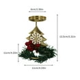 thumbnail image 3 of Moocorvic Candle Holders Christmas Decorations with Red Berry And Pine Needles, for Party Table Centerpiece, 3 of 7