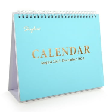 SKYDUE Desk Calendar 2023Standing Flip Calendar 2023Monthly PlannerGreen Desk Blotter Calendar with Notepad for School, Home And Office