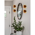 thumbnail image 2 of Rose Bud Flower Hand Blown Art Glass Wall Décor, Amber, 4.75" Diameter, 2 of 8