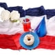 thumbnail image 2 of Sofa Vama Ropa de Cama Bandera de mesa plegable con parches rojos, blancos y azules del Día de la Independencia for Navideño, 2 of 4