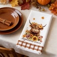 thumbnail image 4 of ddioayh Farmhouse Style Absorbent Kitchen Towel with Upland Cow Floral Design for Dish Drying Hand Towel Bathroom Decorative Towel Housewarming Gift Multiple Styles, 4 of 6