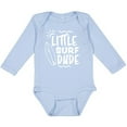 thumbnail image 3 of Inktastic Little Surf Dude with Surfboard Boys Long Sleeve Baby Bodysuit, 3 of 5