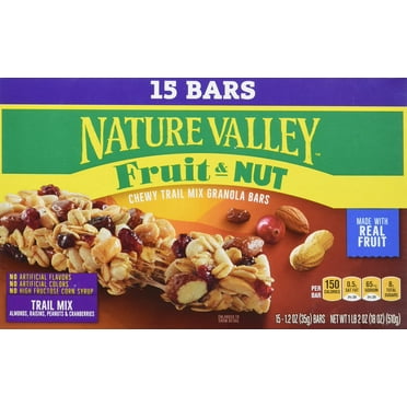 Nature Valley Granola Bars, Fruit & Nut, Chewy Trail Mix Granola Bars, 15 Ounce