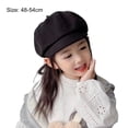 thumbnail image 3 of Lifetechs Children Beret Short Brim Newsboy Cap Autumn Winter Cap Girls Octagonal Cap, 3 of 9