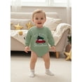 thumbnail image 4 of BemeyourBBs Newborn Baby Boy Girl Christmas Outfits My First Christmas Bubble Romper Sweatshirt Cute Long Sleeve Letter Tree Car Print Bodysuit Fall Winter Xmas Clothes, 4 of 9