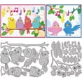 thumbnail image 1 of Cute Singing Birds Cutting Dies for DIY Scrapbooking Metal Musical Notes Cut Dies Spring Flower Animals Die Cuts for Card Making Embossing Photo Album Craft Decor, 1 of 7