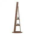 thumbnail image 5 of 360 °   Rotating Jewelry Cabinet with Full Length Mirror Lockable Lighted Interior MDF Standing Jewelry Armoire Organizer with Storage Drawer Hooks Light Walnut, 5 of 9