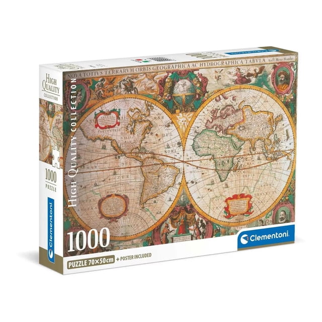 Rompecabezas Mapa Antiguo (Compact Pro-Ecología) 1000 Piezas Clementoni 39706