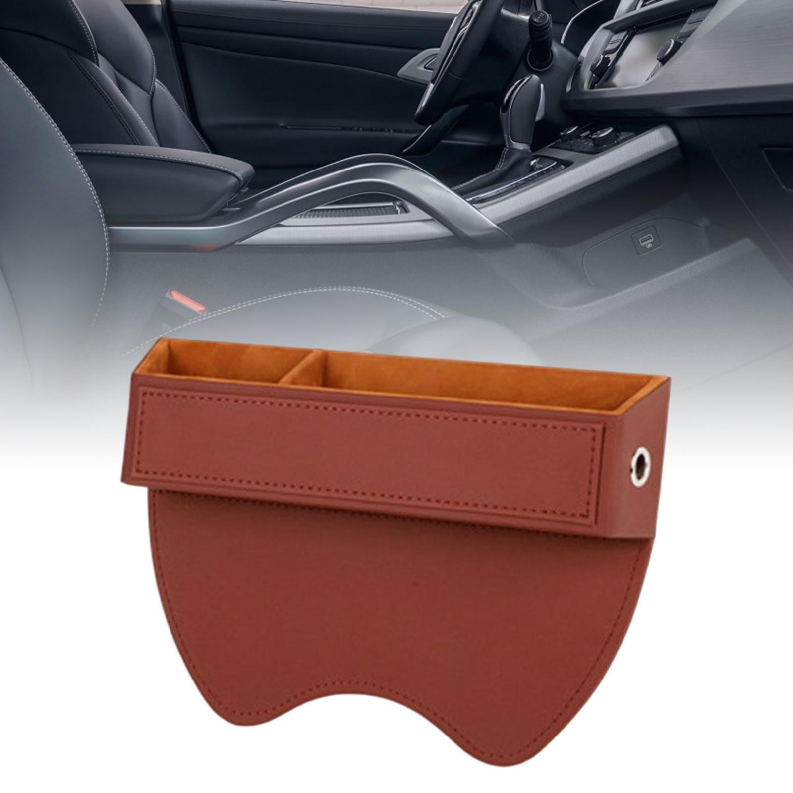 Nishiyuenyi Vehicle Seat Organizer Reserved Charging Hole Interior Accessories Brown Driver Brown Driver Side