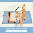 thumbnail image 3 of FORMRS 2 Pack Pencil Pouch for 3 Ring Binder with Clear Window Zipper Case, Sunny Floral, 3 of 6