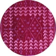 thumbnail image 1 of Ahgly Company Indoor Round Abstract Pink Modern Area Rugs, 5' Round, 1 of 4