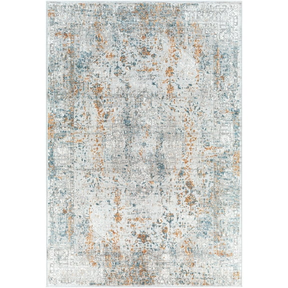 BoutiqueRugs Ochlocknee Traditional Area Rug - Light Gray, Taupe, Blue - 2' x 2'11"