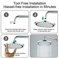 BRIGHT SHOWERS 9 Inch Rain Shower Head, High Pressure, Adjustable Angle ...