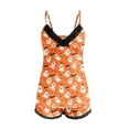 thumbnail image 3 of Halloween Pajamas Pumpkin Ghost Printed 2 Piece Womens Short Pajamas Set Cami Top Lounge Sets Soft Pajama Set for Women, 3 of 4