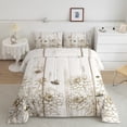 thumbnail image 3 of Manfei Rustic Floral Print Comforter Sets Full Size, Cartoon Bee Animal Comforters & Duvets, Lodge Cabin Reversible Bedding Full Comforter Set, Lightweight Room Decor, 3 Pieces, 3 of 8